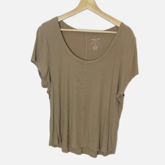 American Eagle Outfitters Tops - American Eagle Soft & Sexy Ribbed Scoop neck top XXL